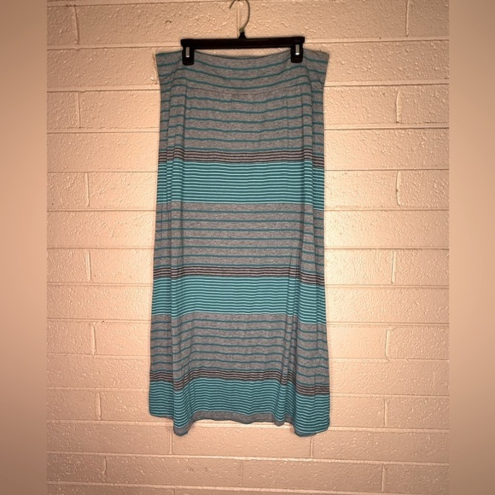 Ava- viv Striped Blue and Gray Women's Skirt
